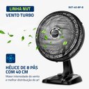 Ver imagem 2 de Ventilador de Mesa Mondial Turbo 8 Pás Nvt-40-8p-b - 40cm 127v