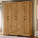 Ver imagem 2 de Guarda Roupa Casal Panama 6p 153 Cm Freijo Moval