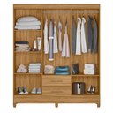Ver imagem 3 de Guarda Roupa Casal Panama 6p 153 Cm Freijo Moval