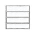 Ver imagem 2 de Basculante 1 Seção - Alumínio Brilhante 1,00 x 1,00M