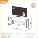 Ver imagem 2 de Rack para Tv até 55 Polegadas 01 Gaveta 140cm Estilo Industrial Freijó Preto Fosco Dalla Costa