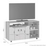 Rack para Tv até 49'' Polegadas Seleto Jcm Móveis Cinamomo/off White - 3