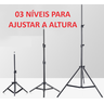 Tripé 2m em Alumíno + Suporte Giratório C/ Trava Rosca Fixa - 3
