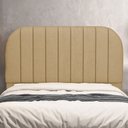 Ver imagem 1 de Cabeceira Cama Box Casal Estofada Orgânica 140cm Alice W01 Linho Bege Escuro - Lyam Decor