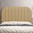 Ver imagem 2 de Cabeceira Cama Box Casal Estofada Orgânica 140cm Alice W01 Linho Bege Escuro - Lyam Decor