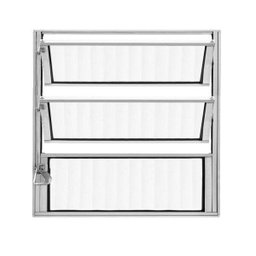 Basculante 1 Seção - Alumínio Brilhante 0,60 x 0,40M - 1 Basculante 1 Seção - Alumínio Brilhante 0,60 x 0,40M - 1