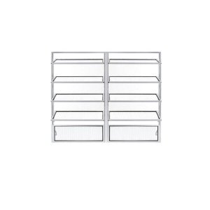 Basculante 2 Seções - Alumínio Branco 1,00 x 1,50M