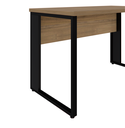 Ver imagem 3 de Mesa Reta Savoia 30mm 120x60cm Pé Aço Escritório Macadamia/preto