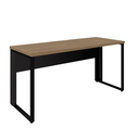 Ver imagem 1 de Mesa Reta Savoia 30mm 120x60cm Pé Aço Escritório Macadamia/preto