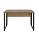 Ver imagem 2 de Mesa Reta Savoia 30mm 120x60cm Pé Aço Escritório Macadamia/preto