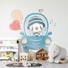 Adesivo de Parede Infantil Ursinho no Carro-Especial 100x109cm - 1