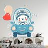 Adesivo de Parede Infantil Ursinho no Carro-Especial 100x109cm - 3