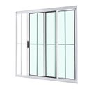 Ver imagem 2 de Vitrô 2 Folhas de Correr com Grade Total - Alumínio Branco 1,00 x 1,20M
