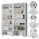 Ver imagem 5 de Kit 2 Estantes para Livros 5 Prateleiras 188CMX121CM