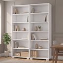 Ver imagem 1 de Kit 2 Estantes para Livros 5 Prateleiras 188CMX121CM