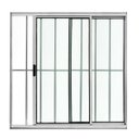 Ver imagem 1 de Vitrô 2 Folhas de Correr com Grade Total - Alumínio Brilhante 1,00 x 0,80M