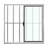 Vitrô 2 Folhas de Correr com Grade Total - Alumínio Brilhante 1,00 x 1,50M - 2