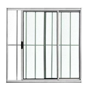 Vitrô 2 Folhas de Correr com Grade Total - Alumínio Brilhante 1,00 x 1,50M