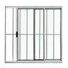 Vitrô 2 Folhas de Correr com Grade Total - Alumínio Brilhante 1,00 x 1,20M - 1