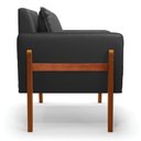 Ver imagem 6 de Kit 02 Poltronas Lana Corino Preto Base De Madeira