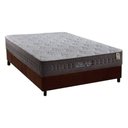Ver imagem 1 de Cama Box Casal: Colchão Molas Ensacadas Anjos Masterpocket New King + Base Crc Suede Brown(138x188)