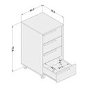 Ver imagem 5 de Gaveteiro 4 Gavetas Maia 