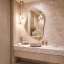 Ver imagem 2 de Espelho Orgânico Decorativo Lapidado 95x62 Grande Moderno - com Suporte para Fixação Pinterest