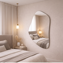Ver imagem 1 de Espelho Decorativo Orgânico Lapidado 95x62 Grande Moderno - com Suporte para Fixação Pinterest