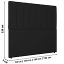 Ver imagem 4 de Cabeceira Cama Box Casal Queen Size Ivana 160cm Linho Preto - Abmaza