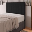 Ver imagem 1 de Cabeceira Cama Box Casal Queen Size Ivana 160cm Linho Preto - Abmaza