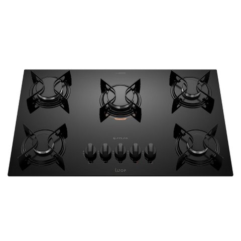 Fogão Cooktop 5 Bocas Embutir Mega Tripla Chama Atlas Bivolt