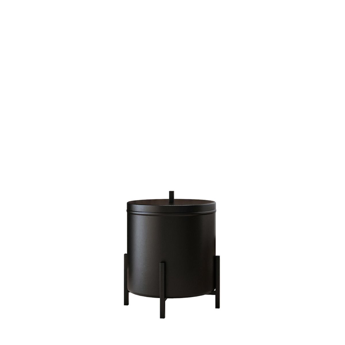 Lixeira Cesto De Lixo 06 Litros Multiuso Banheiro Cozinha - Preto Fosco - 1