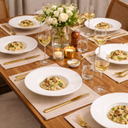 Ver imagem 4 de 6 Pratos de Risoto Oxford Tipo Chapéu 30,5cm em Porcelana Branco Sofisticação e Design Moderno