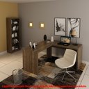 Ver imagem 1 de Conjunto de Escritório com Escrivaninha 02 pç CJ43018-072 Tecno Móbili - Tecno Móbili Nogal