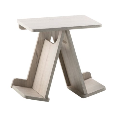 Mesa Lateral Revisteiro Prisma Pinus