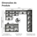 Ver imagem 4 de Armário de Cozinha Completa 240 Cm Suspensa Nice Madesa 09