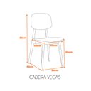 Ver imagem 4 de Kit 4 Cadeiras Vegas com Estrutura em Polipropileno Fratini