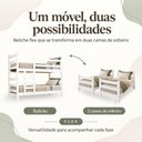 Ver imagem 6 de Beliche Madeira Maciça - Vira 2 Camas - com Colchões Inclusos Multimóveis CR35684 Branco