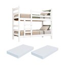 Ver imagem 2 de Beliche Madeira Maciça - Vira 2 Camas - com Colchões Inclusos Multimóveis CR35684 Branco