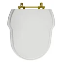 Ver imagem 1 de Assento Sanitário Hampton Cinza Platina para vaso Incepa com Ferragem Dourada