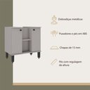 Ver imagem 5 de Conjunto de Banheiro Monte Carlo 60cm de Coluna 2 Portas 1 Prateleira C00D64513 Fumê - Ozini