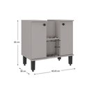 Ver imagem 3 de Conjunto de Banheiro Monte Carlo 60cm de Coluna 2 Portas 1 Prateleira C00D64513 Fumê - Ozini