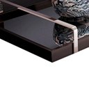 Ver imagem 4 de Bandeja Decorativa Espelhada Alça Cromada Larflex:Laca Preto