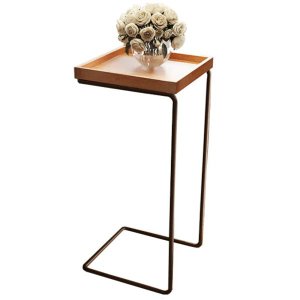 Mesa Apoio Lateral para Sofá Pé Café LarFlex:Castanho