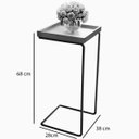 Ver imagem 3 de Mesa Apoio Lateral para Sofá Pé Café LarFlex:Castanho