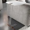 Mesa Apoio Lateral para Sofá Lisboa Pé Cromado LarFlex:Branco - 2