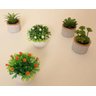 KIT 5 MINI VASOS DE FLORES ARITIFICIAIS - 1