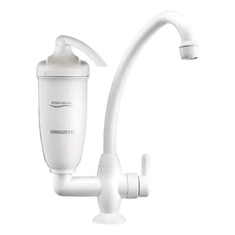 Torneira com Filtro Acqua Bella Mesa Purificador Lorenzetti Branco