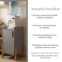 Ver imagem 2 de Armário Balcão Poseidon Multiuso com 1 Porta para Cafeteira Filtro e Fruteira - Cinza