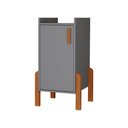 Ver imagem 3 de Armário Balcão Poseidon Multiuso com 1 Porta para Cafeteira Filtro e Fruteira - Cinza